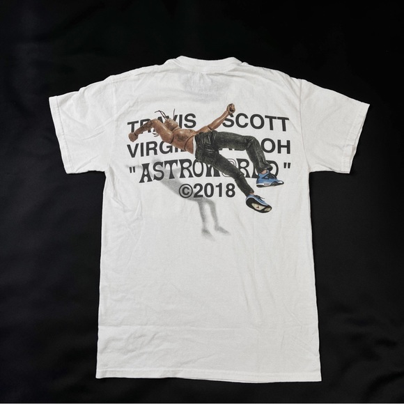 TRAVIS SCOTT x VIRGIN ABLOH Off White Astroworld Colab Double Sided Graphic Tee - Picture 5 of 9